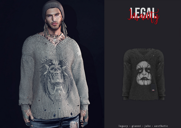Legal Insanity - Grunge vneck #34