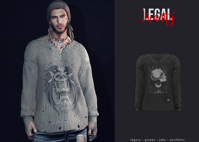 Legal Insanity - Grunge vneck #35