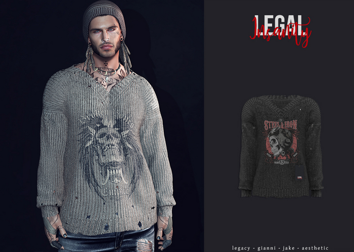 Legal Insanity - Grunge vneck #37