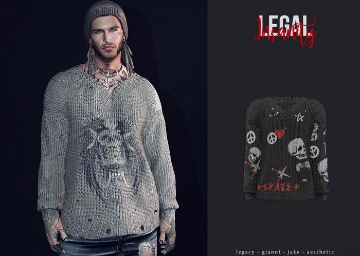 Legal Insanity - Grunge vneck #39