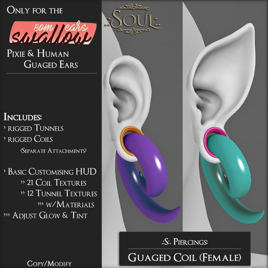 .:S:. Piercings: Guaged Coil: Female