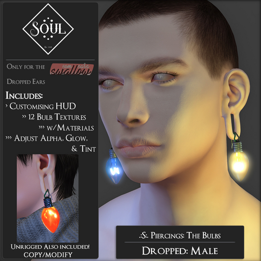 .:S:. Piercings: The Bulbs: Dropped: Male