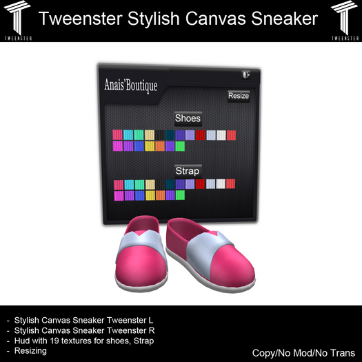 Tweenster Stylish Canvas Sneaker Demo
