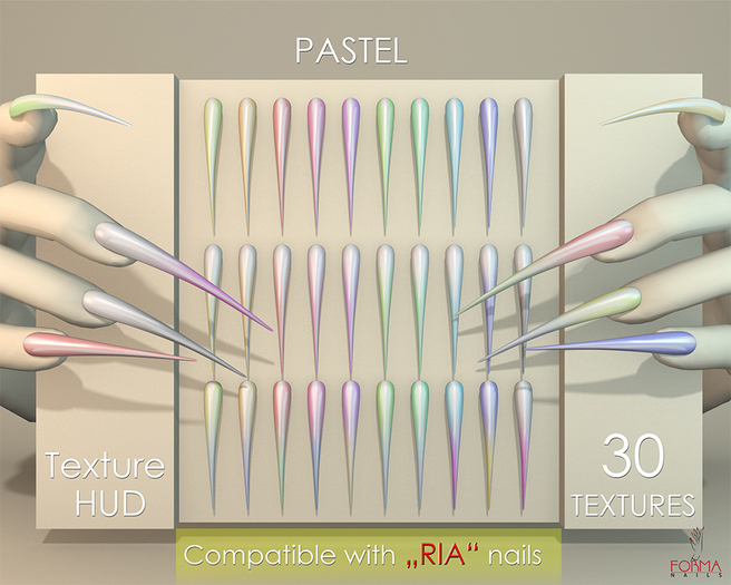 [FORMANAILS] NAILS -TEXTURE HUD - PASTEL