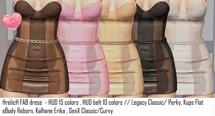Hrelich FAB DRESS // Kups Flat/legacy/Erika/Reborn/Genx/