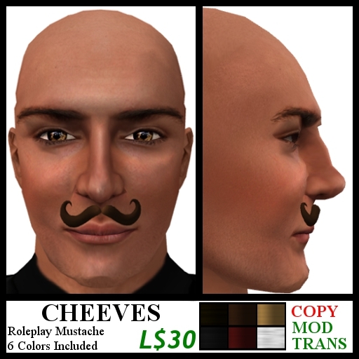 Mustache Pack: Cheeves  - 6 colors
