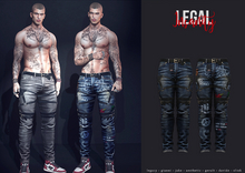 Legal Insanity - Bruce harness denims dark blue