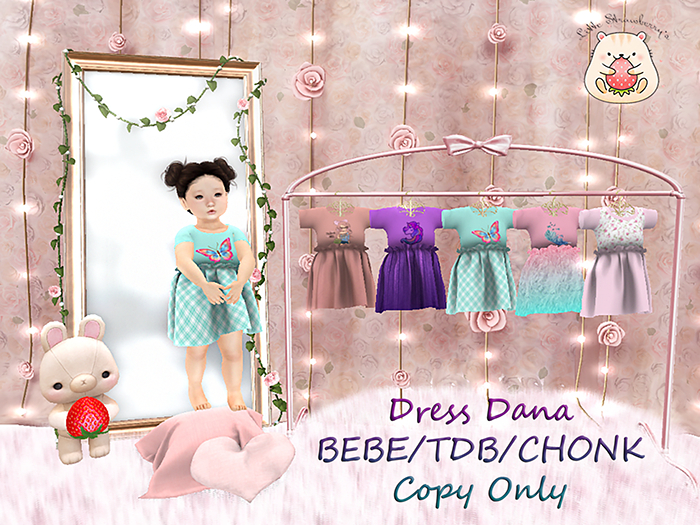 *LSB* Dress Dana BEBE/CHONK/TDB Rose