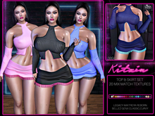 Kitzia Top & Fringe Skirt Set, 20 Mix and Match textures,. Luna Chelsea