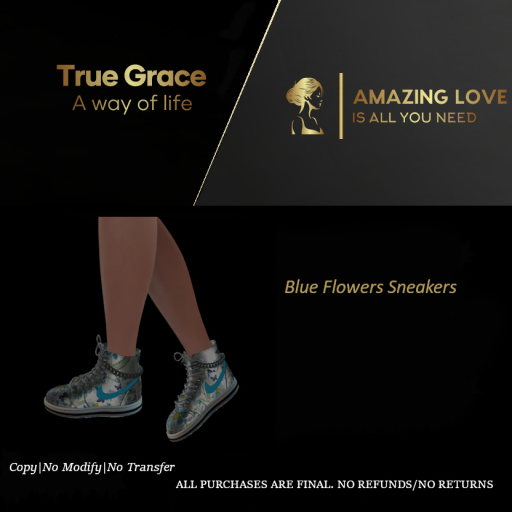 Blue Flowers Maitreya Sneakers
