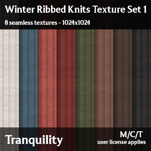Tranquility - 2023 Winter Ribbed Knits Texture Set 1
