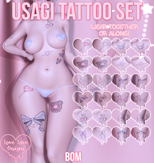 ::LL:: Usagi Tattoo Set