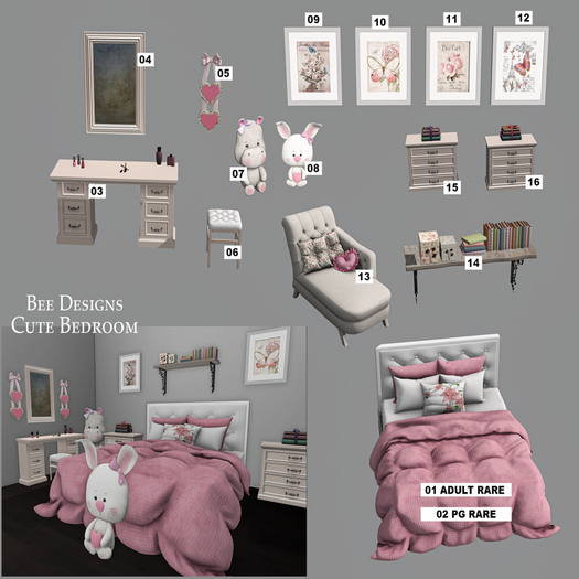 01  Bee Designs - Cute Bedroom RARE