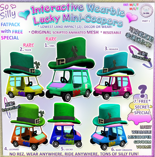 01 RARE WearableMiniCooper-OWL SO SILLY