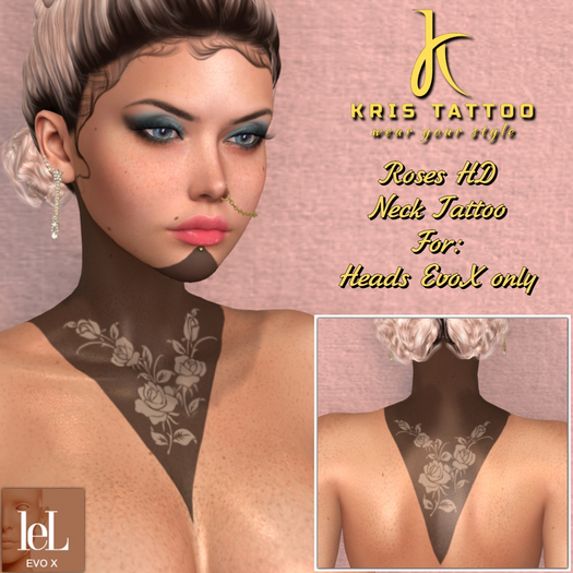 Kris Tattoo - HD ROSES NECK EvoX - BOM #1