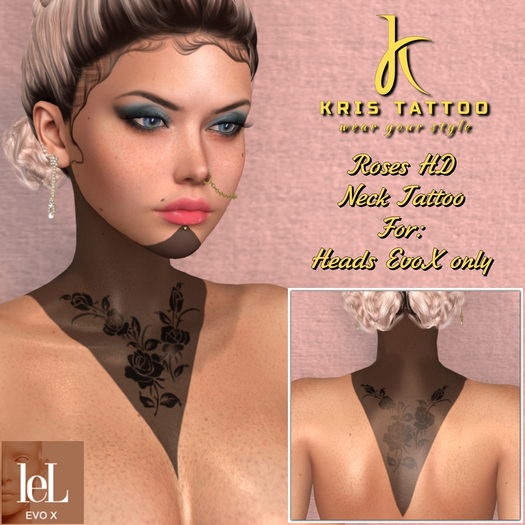 Kris Tattoo - HD ROSES NECK EvoX - BOM #3