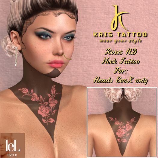 Kris Tattoo - HD ROSES NECK EvoX - BOM #4