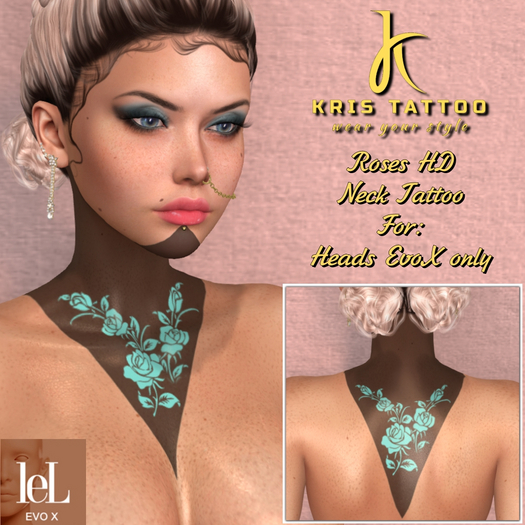 Kris Tattoo - HD ROSES NECK EvoX - BOM #6