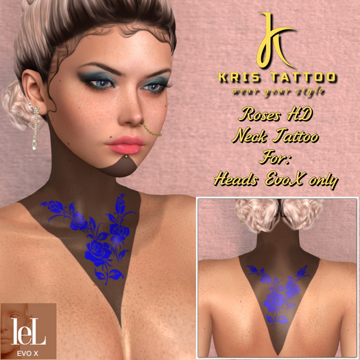 Kris Tattoo - HD ROSES NECK EvoX - BOM #8