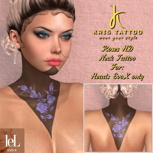 Kris Tattoo - HD ROSES NECK EvoX - BOM #10