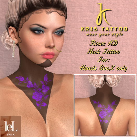 Kris Tattoo - HD ROSES NECK EvoX - BOM #12