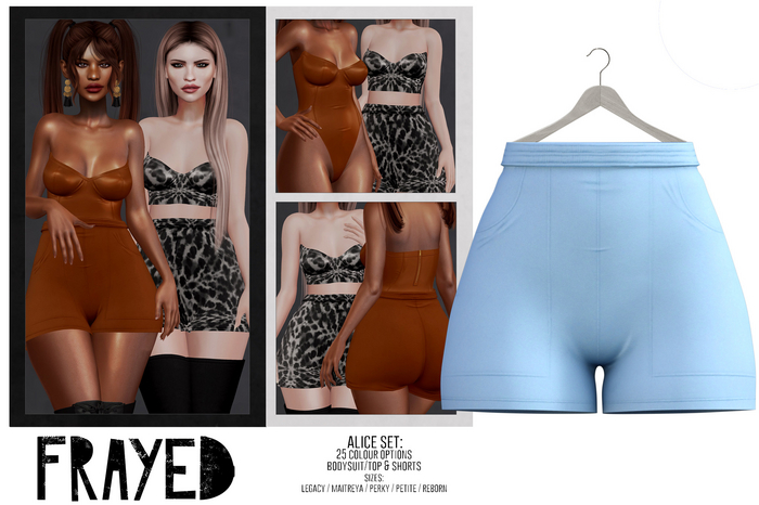 Frayed - Alice Shorts - Baby Blue