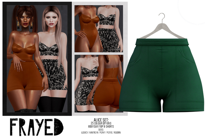 Frayed - Alice Shorts - Green