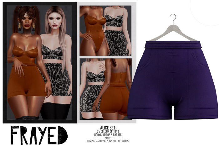 Frayed - Alice Shorts - Purple