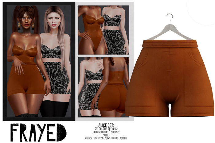 Frayed - Alice Shorts - Tan