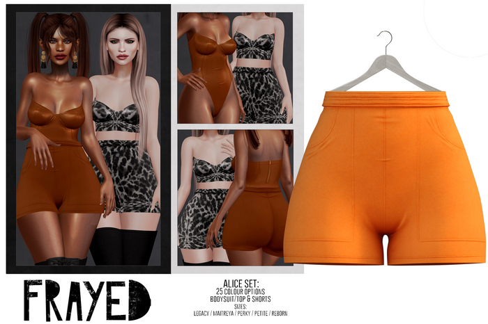 Frayed - Alice Shorts - Orange
