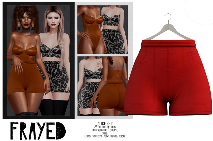 Frayed - Alice Shorts - Red