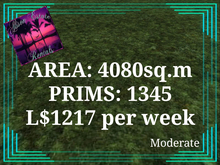 ALISON ESTATE RENTALS - LAND FOR RENT - 4080SQ.M. 1345PRIMS L$1217/WEEK