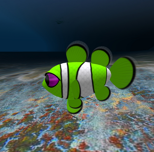 (7S) Common Fish: Green Clownfish