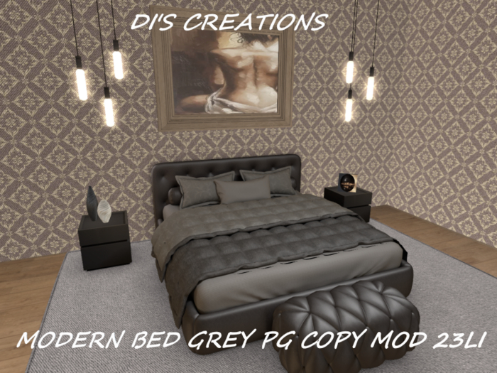 MODERN BED GREY PG