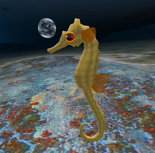 (7S) Common Fish: Orange Seahorse