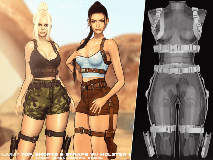 #Klubb "Lara" Straps w/ Holster [Razor Blade]