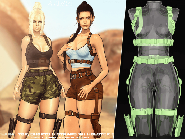 #Klubb "Lara" Straps w/ Holster [Jaded]