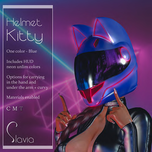 Slavia Helmet Kitty BLUE