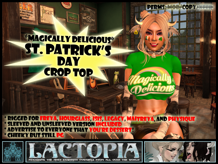 St. Patrick's Day "Magically Delicious" Crop Top