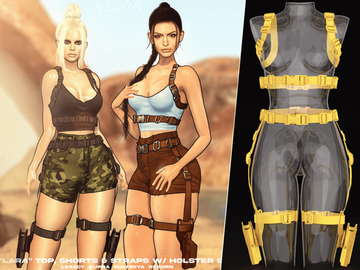 #Klubb "Lara" Straps w/ Holster [Dandelion]