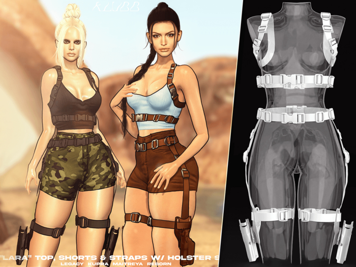 #Klubb "Lara" Straps w/ Holster [Coke]
