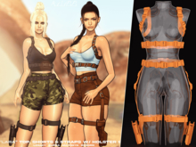 #Klubb "Lara" Straps w/ Holster [Clementine]