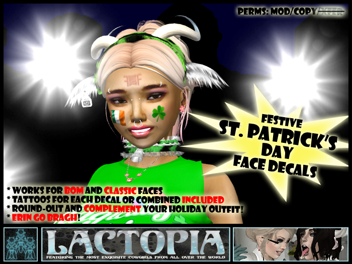 St. Patrick's Day Face Decals