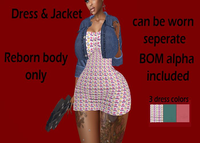 WQ+Simple dress+Jean Jacket-Reborn-unpacker