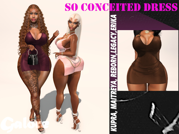 [G A L O R E] SO CONCEITED DRESS-BROWN