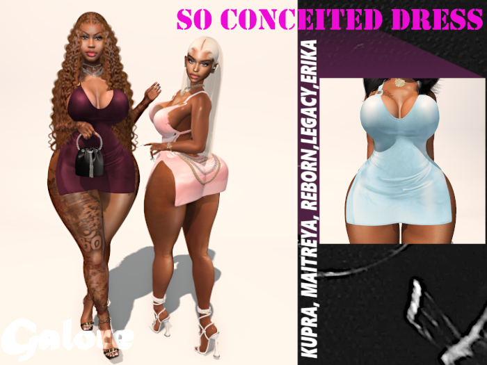 [G A L O R E] SO CONCEITED DRESS-BABY BLUE