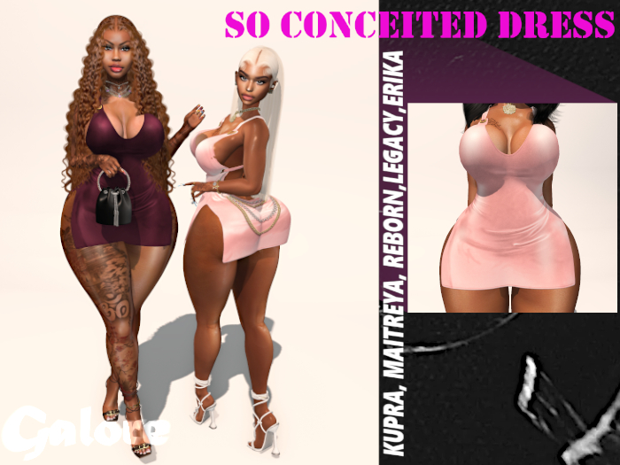 [G A L O R E] SO CONCEITED DRESS- BLUSH