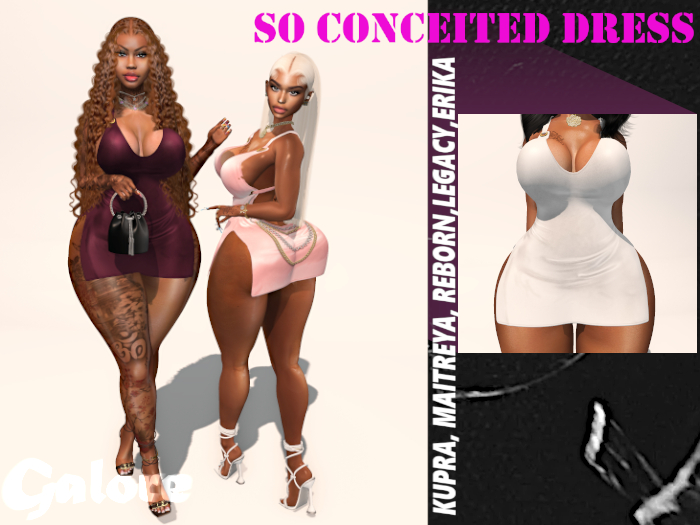 [G A L O R E] SO CONCEITED DRESS-WHITE