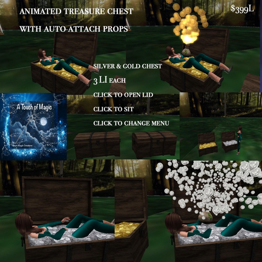 2 interactive treasure chests-box LI=6