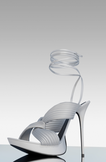 [HUNTT] - Aurora Satin Stiletto - White